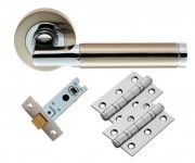 Carlisle Brass Door Handles Belas GK006SNCP/INTB Lever Latch Pack SN/CP 26.18