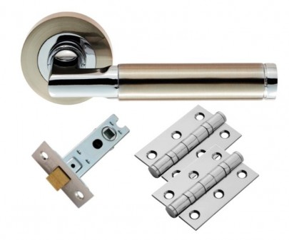 Carlisle Brass Door Handles Belas GK006SNCP/INTB Lever Latch Pack SN/CP