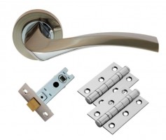 Carlisle Brass Door Handles Sines GK008SNCP/INTB Lever Latch Pack SN/CP 26.18