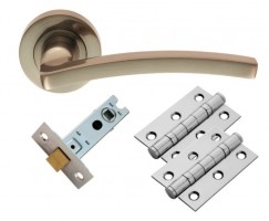 Carlisle Brass Door Handles Tavira GK009SN/INTB Lever Latch Pack Satin Nickel 24.24