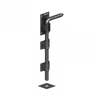 300mm Garage Door Drop Bolt Black