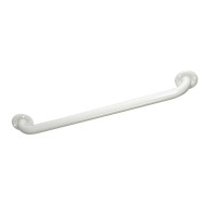 Grab Rail Handle on Rose 600mm x 32mm White 15.08