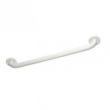 Grab Rail Handle on Rose 600mm x 32mm White