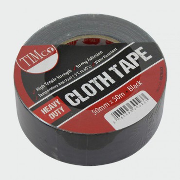 Heavy Duty Cloth Tape 50M x 50mm Black