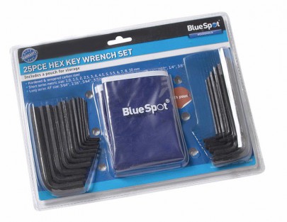 BlueSpot Hex Key Set 25 Piece Metric & Imperial  15307