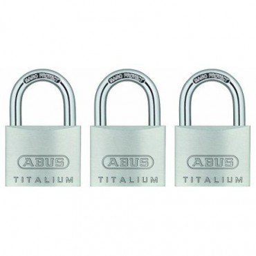 ABUS 64ti/40 Titalium Padlock 40mm Triple Pack