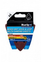 Delta Sanding Sheets 93mm Mixed Pack of 6 BlueSpot 19878 1.10