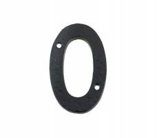 Foxcote Foundries FFN00 Door Number 0 Black Antique 3.84