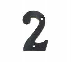 Foxcote Foundries FFN02 Door Number 2 Black Antique 3.84