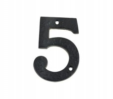 Foxcote Foundries FFN05 Door Number 5 Black Antique 3.84