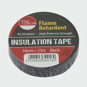 PVC Electrical Insulation Tape 25M x 18mm Black