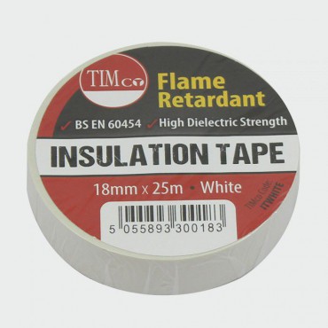 PVC Electrical Insulation Tape 25M x 18mm White