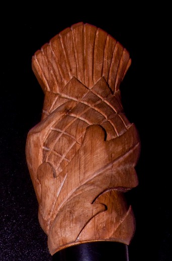 Thistle shape oak pull handles from Cookson Hardware Online.