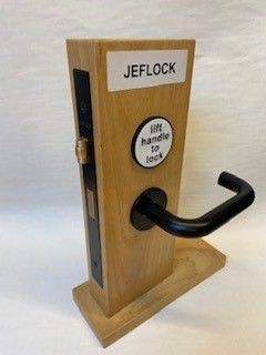 Jeflock Disabled Bathroom Lockset Matt Black RAL 9005