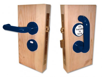 Jeflock Disabled Bathroom Lockset Dark Blue RAL 5003