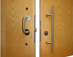 Jeflock Sliding Door Accessible Toilet Lock Satin Stainless Steel 373.30