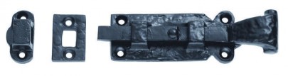 Ludlow Foundries Straight Door Bolt LF5530C 200mm Black Antique