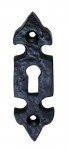 Ludlow Foundries Fleur-de-Lys Lever Key Escutcheon LF5532 Black Antique 4.44