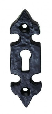 Ludlow Foundries Fleur-de-Lys Lever Key Escutcheon LF5532 Black Antique