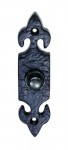Ludlow Foundries Fleur-de-Lys Bell Push LF5534 Black Antique 17.16
