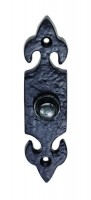 Ludlow Foundries Fleur-de-Lys Bell Push LF5534 Black Antique 17.16