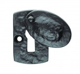 Ludlow Foundries Plaque Covered Lever Key Escutcheon LF5538 Black Antique 6.84