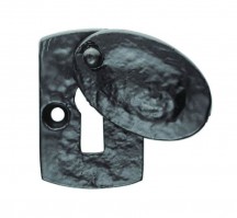 Ludlow Foundries Plaque Covered Lever Key Escutcheon LF5538 Black Antique 6.84