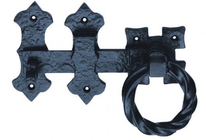 Ludlow Foundries Ring Handle Gate Latch 150mm LF5547 Black Antique