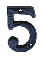 Ludlow Foundries Door Number LF55490 76mm Black Antique "0" 4.68