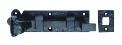 Ludlow Foundries Cranked Door Bolt LF5563C 203mm Black Antique