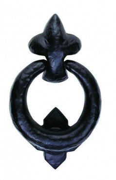 LF5590 Ring Door Knocker Black Antique