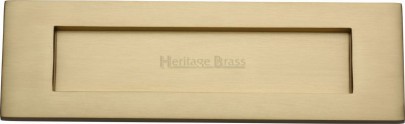 Letter Plate Marcus V850 305mm x 102mm Satin Brass