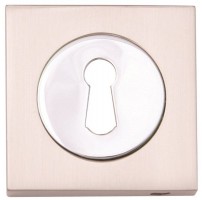 Fortessa Lever Key Escutcheons Square Rose SNP/CP Per Pair 9.10