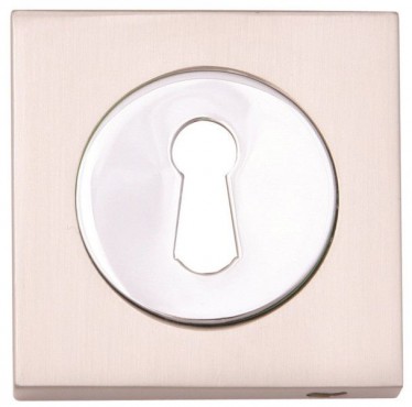 Fortessa Lever Key Escutcheons Square Rose SNP/CP Per Pair