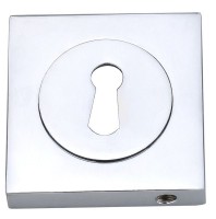 Fortessa Lever Key Escutcheons Square Rose Polished Chrome Per Pair 9.10