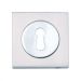 Fortessa Lever Key Escutcheons Square Rose Satin & Polished Chrome Per Pair