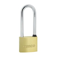 Long Shackle Brass Padlock 40mm Timco P40L 6.72