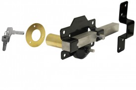 1126 70mm Long Throw Gate Lock Single Locking Black Keyed Alike 57.64