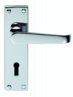 Carlisle Brass Door Handles M30CP Victorian Lever Lock Polished Chrome 21.52