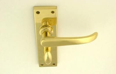 Carlisle Brass Door Handles M30WC Victorian Bathroom Lock Polished Brass