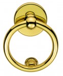 Carlisle Brass Victorian Ring Door Knocker M37 Polished Brass 42.10