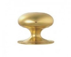 Victorian Cupboard Knob M47B 32mm Polished Brass 6.12