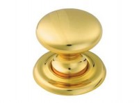 Victorian Cupboard Knob M47D 42mm Polished Brass 10.80