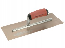 Marshalltown Plastering Trowel Pre Worn Gold Stainless Steel Durasoft Handle MPB13GSD 13" x 5" 89.77