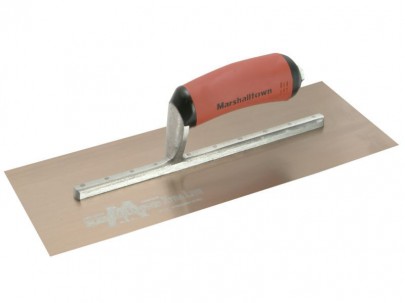 Marshalltown Plastering Trowel Pre Worn Gold Stainless Steel Durasoft Handle MPB13GSD 13" x 5"