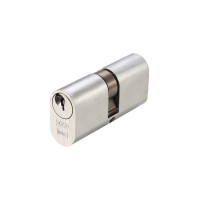 Vier Oval Double Cylinder 70mm 5 pin Satin Chrome 12.86