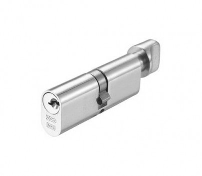 Vier Oval Cylinder & Turn 70mm 5 pin Satin Chrome