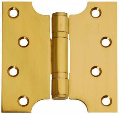 Parliament Hinges Button Tipped XL976 4" x 2" x 4" PVD Brass PAIR