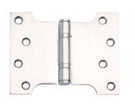 Parliament Hinges Button Tipped 4\" x 3\" x 5\" Polished Stainless Steel Per Pair 24.88