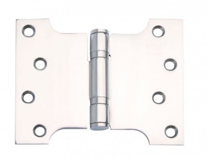 Parliament Hinges Button Tipped 4" x 3" x 5" Polished Stainless Steel Per Pair